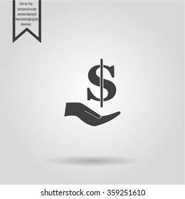 ictograph of money in hand