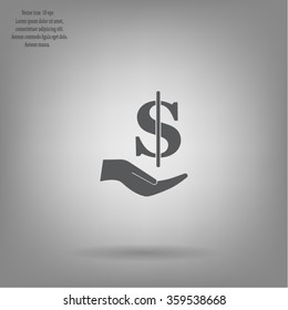 ictograph of money in hand