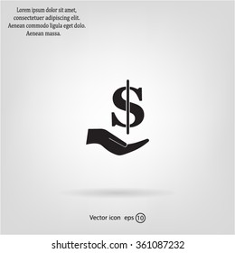 ictograph of money in hand