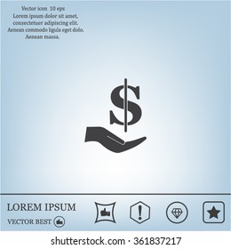 ictograph of money in hand