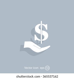 ictograph of money in hand