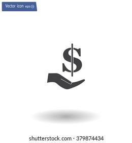 ictograph of money in hand