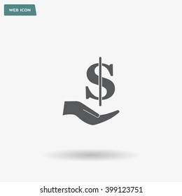 ictograph of money in hand