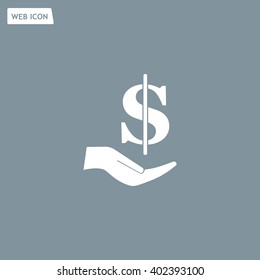 ictograph of money in hand