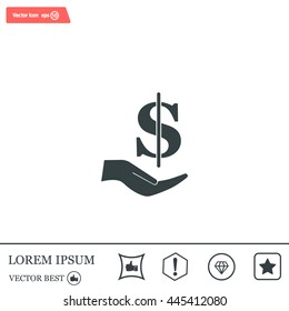 ictograph of money in hand