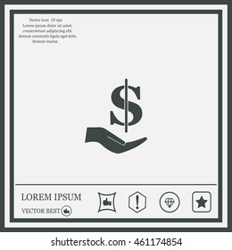 ictograph of money in hand