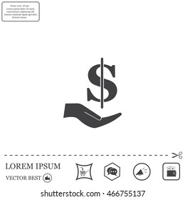 ictograph of money in hand