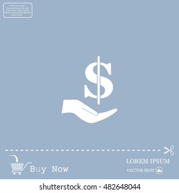 ictograph of money in hand