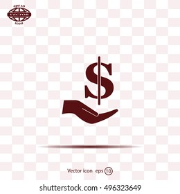 ictograph of money in hand