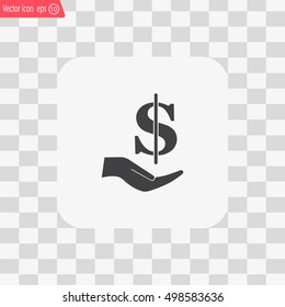 ictograph of money in hand