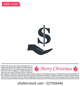 ictograph of money in hand