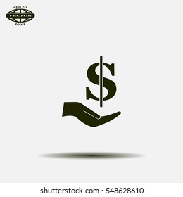 ictograph of money in hand