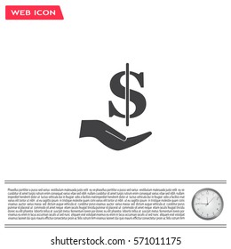 ictograph of money in hand