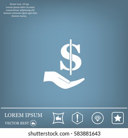ictograph of money in hand