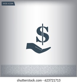 ictograph of money in hand