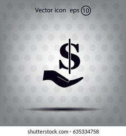 ictograph of money in hand