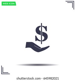 ictograph of money in hand