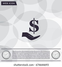 ictograph of money in hand