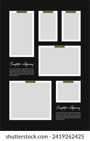 ictures or photos frame collage. comics page grid layout abstract photo frames and digital photo wall template