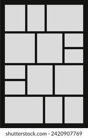 ictures or photos frame collage. comics page grid layout abstract photo frames and digital photo wall template

