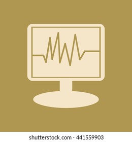 ICU Monitor Icon. Eps-10.