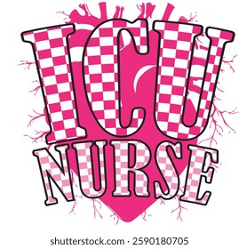 ICU nurse, Race checkered, dalmatian dots, doodle bright, half leopard cheetah, nursing, life , print