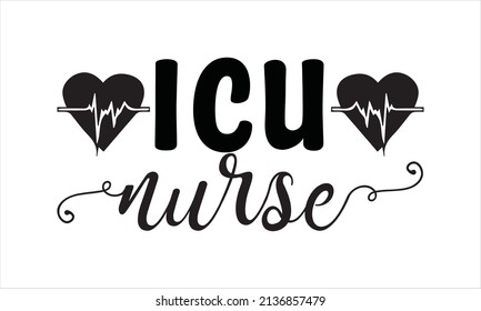  ICU nurse  -  Vector vintage illustration.