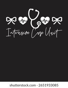 ICU Nurses Unit with Bow and Skull Medical Healthcare Design for ICU Professionals
