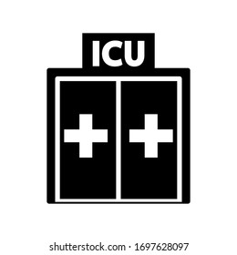 ICU room icon design, flat style trendy collection