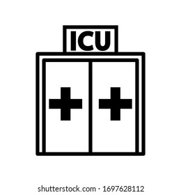 ICU Room Icon Design, Flat Style Trendy Collection