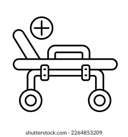 ICU Stretcher Vector Icon easily modify

