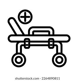 ICU Stretcher Vector Icon easily modify

