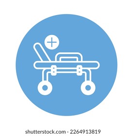 ICU Stretcher Vector Icon easily modify

