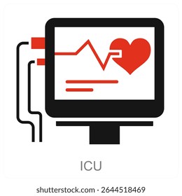 ICU vector icon concept design