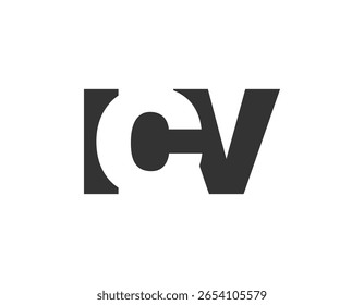 ICV logo design. Initial letter I C V bold font style for tech startups, consulting, corporate branding. Creative company name, headlines typography identity, trendy logotype. Vector illustration.