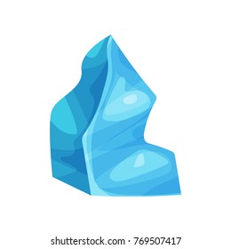 Icy cliff, iceberg vector Illustration