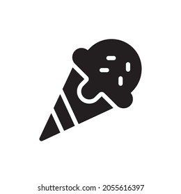 Icy cream vector icon, isolated on white background