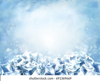 Icy Cube Background Abstract Cubes Snow Stock Vector (Royalty Free ...