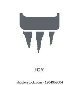 Icy icon. Icy design concept from Weather collection. Simple element vector illustration on white background.