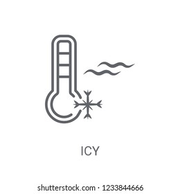 Icy icon. Trendy Icy logo concept on white background from Weather collection. Suitable for use on web apps, mobile apps and print media.