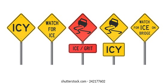 Icy Road Signs