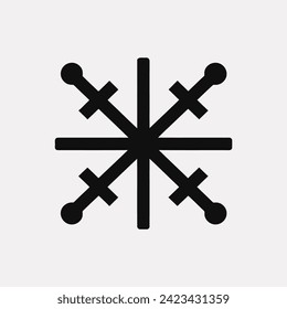 Icy snow frost nova icon - Simple Vector Illustration