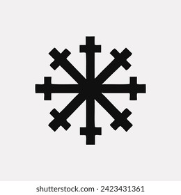 Icy snow frost nova icon - Simple Vector Illustration