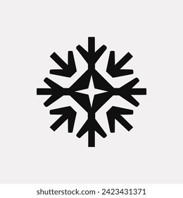 Icy snow frost nova icon - Simple Vector Illustration