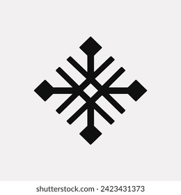 Icy snow frost nova icon - Simple Vector Illustration