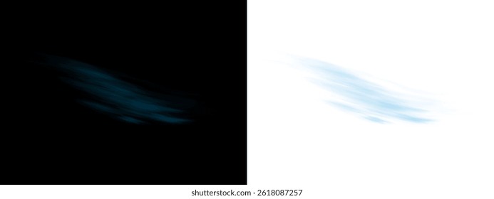 Icy Wind Swirl PNG Effect – Smooth Blue Frost Line with Transparent Background for Cool Weather, Fantasy, or Energy-Based Visual Elements
