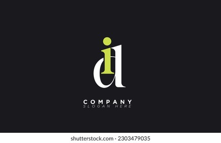 ID Alphabet letters Initials Monogram logo DI, I and D
