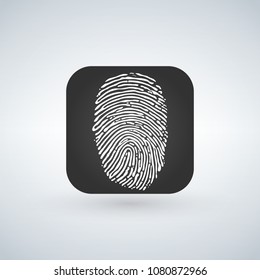 ID app icon. Fingerprint icon. vector illustration isolated on modern background.