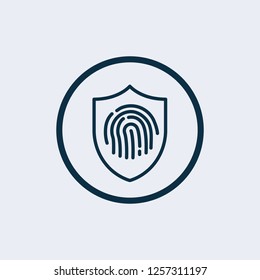 ID app icon. Fingerprint vector illustration - Vector