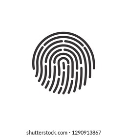 ID app icon. Fingerprint vector illustration on white isolated background.